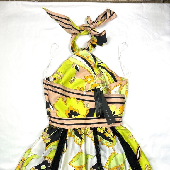 NWT ANNARITA N Made in Italy Long V-strap dress - Picture 13 of 16